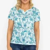 Voulez Vous Green Printed Burnout Top*Women Tops & Blouses