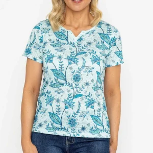 Voulez Vous Green Printed Burnout Top*Women Tops & Blouses