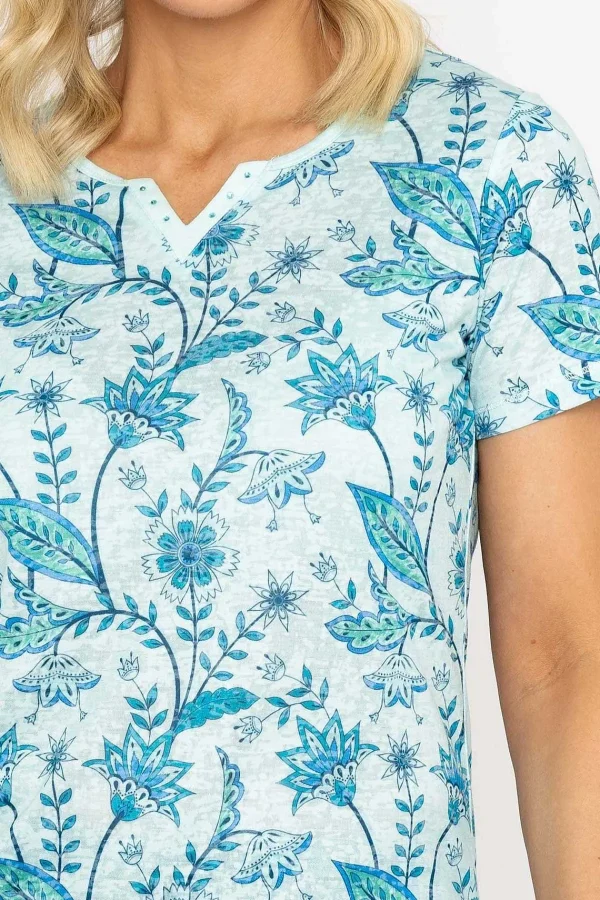 Voulez Vous Green Printed Burnout Top*Women Tops & Blouses