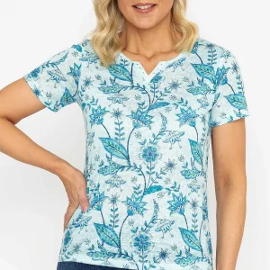 Voulez Vous Green Printed Burnout Top*Women Tops & Blouses