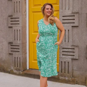 Ulla Popken Green Printed Jersey Dress*Women Dresses & Jumpsuits