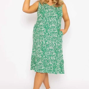 Ulla Popken Green Printed Jersey Dress*Women Dresses & Jumpsuits