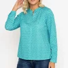 Voulez Vous Green Printed Jersey Top*Women Tops & Blouses