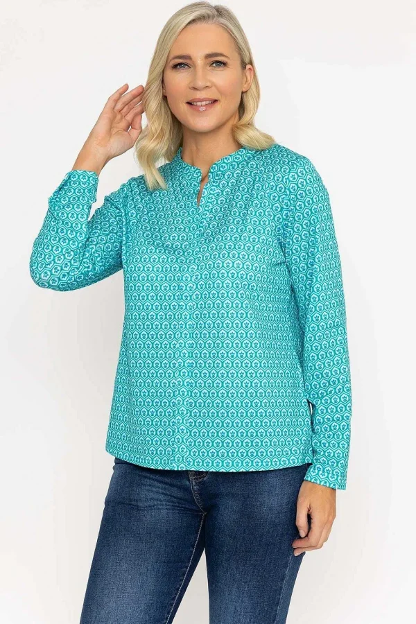 Voulez Vous Green Printed Jersey Top*Women Tops & Blouses