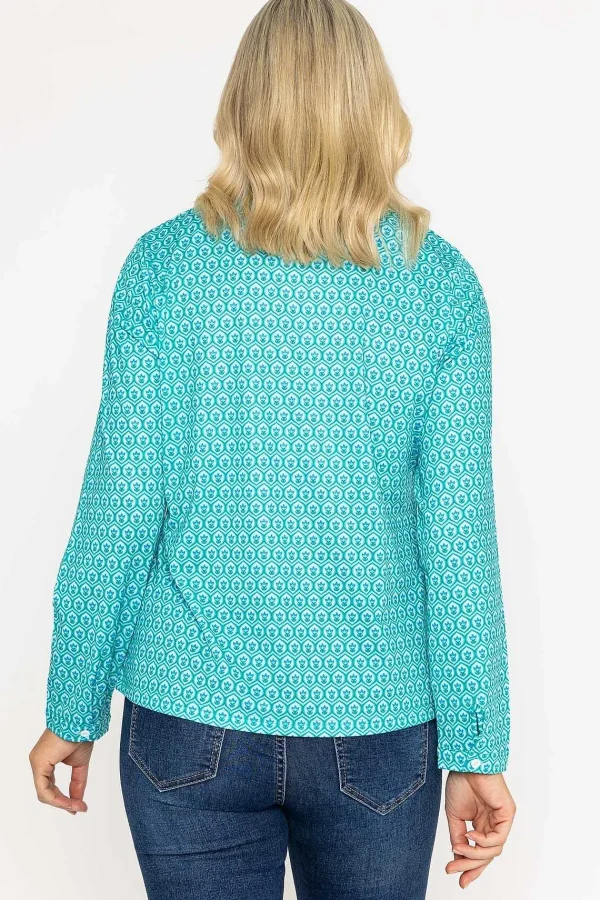 Voulez Vous Green Printed Jersey Top*Women Tops & Blouses