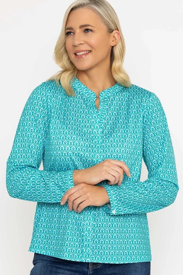 Voulez Vous Green Printed Jersey Top*Women Tops & Blouses