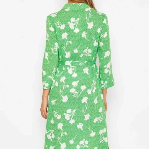 Rowen Avenue Green Printed Viscose Shirt Dress*Women Dresses & Jumpsuits