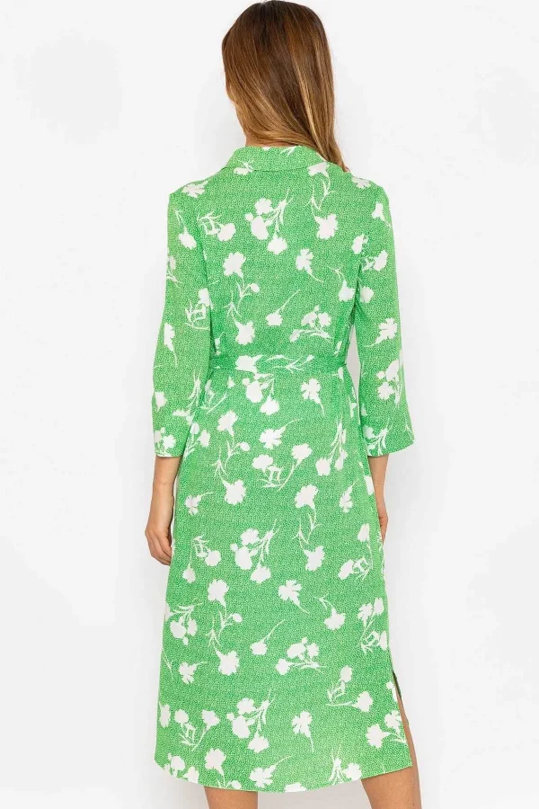 Rowen Avenue Green Printed Viscose Shirt Dress*Women Dresses & Jumpsuits