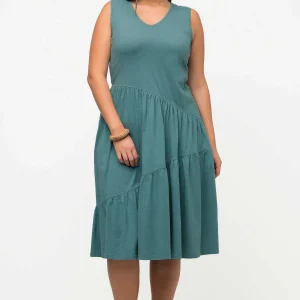 Ulla Popken Green Sleeveless Midi Dress*Women Dresses