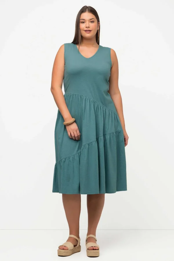 Ulla Popken Green Sleeveless Midi Dress*Women Dresses