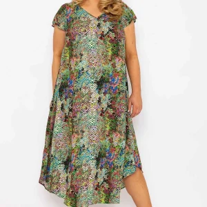 Ulla Popken Green Snake Printed Dress*Women Dresses & Jumpsuits