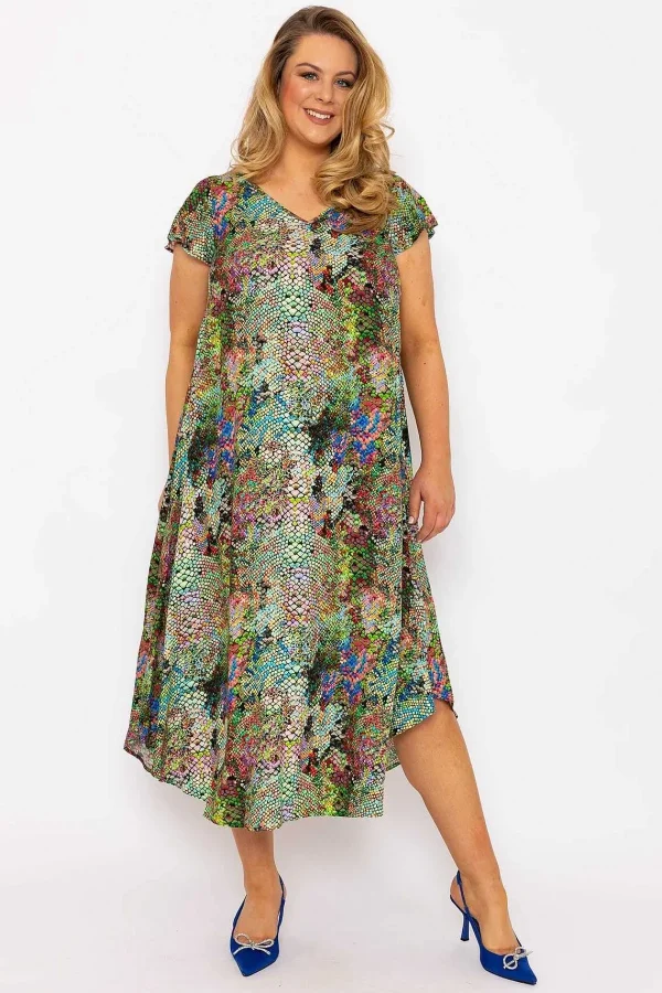 Ulla Popken Green Snake Printed Dress*Women Dresses & Jumpsuits