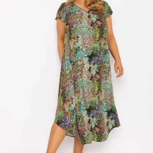 Ulla Popken Green Snake Printed Dress*Women Dresses & Jumpsuits