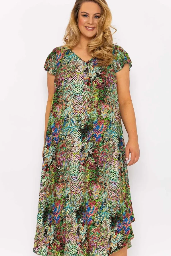 Ulla Popken Green Snake Printed Dress*Women Dresses & Jumpsuits
