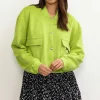 Pala D'oro Sport Green Suede Bomber Jacket*Women Coats & Jackets