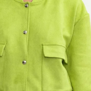 Pala D'oro Sport Green Suede Bomber Jacket*Women Coats & Jackets