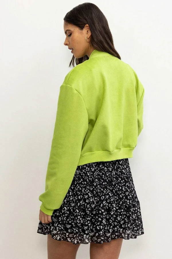Pala D'oro Sport Green Suede Bomber Jacket*Women Coats & Jackets