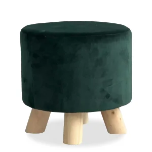 Carraig Donn HOME Green Velour Footstool* Homeware