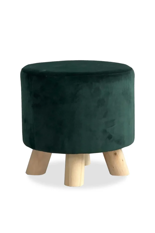 Carraig Donn HOME Green Velour Footstool* Homeware