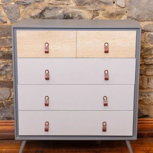 Carraig Donn HOME Grey And Wood Cabinet* Homeware