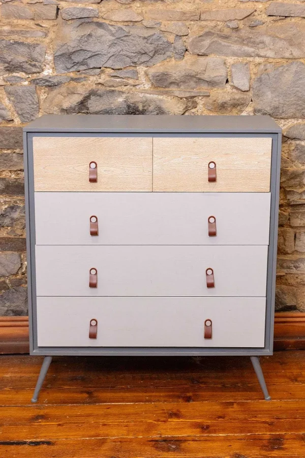 Carraig Donn HOME Grey And Wood Cabinet* Homeware