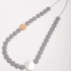 Soul Jewellery Grey Beaded Necklace With Adjustable Knot* Necklaces