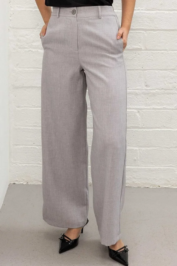 Pala D'oro Sport Grey Tailored Wide Leg Trousers*Women Jeans & Trousers