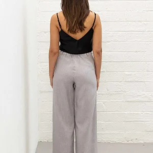 Pala D'oro Sport Grey Tailored Wide Leg Trousers*Women Jeans & Trousers