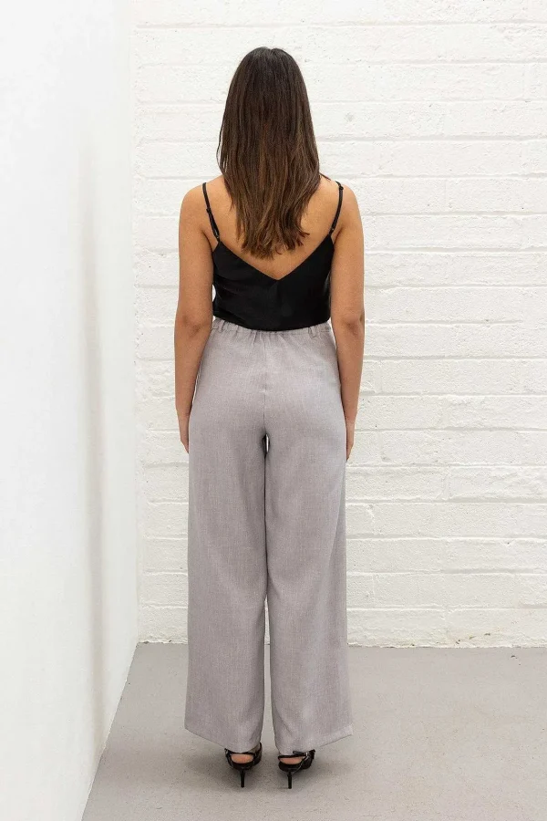 Pala D'oro Sport Grey Tailored Wide Leg Trousers*Women Jeans & Trousers