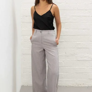 Pala D'oro Sport Grey Tailored Wide Leg Trousers*Women Jeans & Trousers