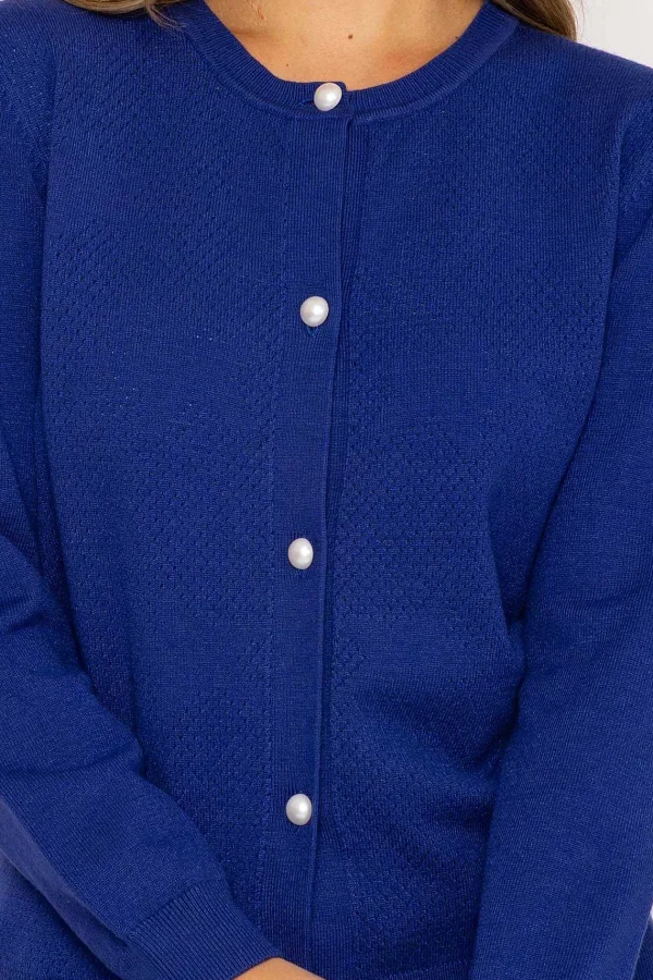 Kelly & Grace Weekend Heart Cardigan In Navy*Women Jumpers & Cardigans