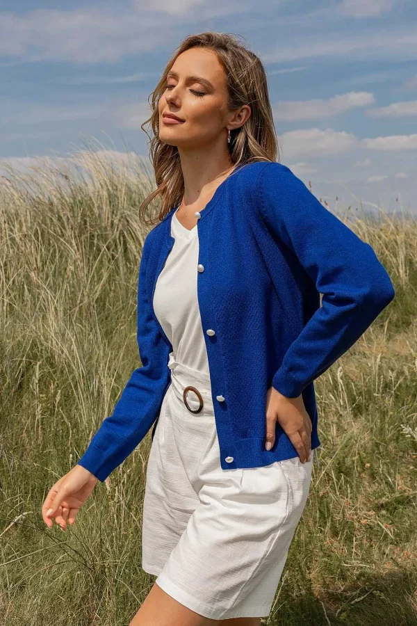 Kelly & Grace Weekend Heart Cardigan In Navy*Women Jumpers & Cardigans