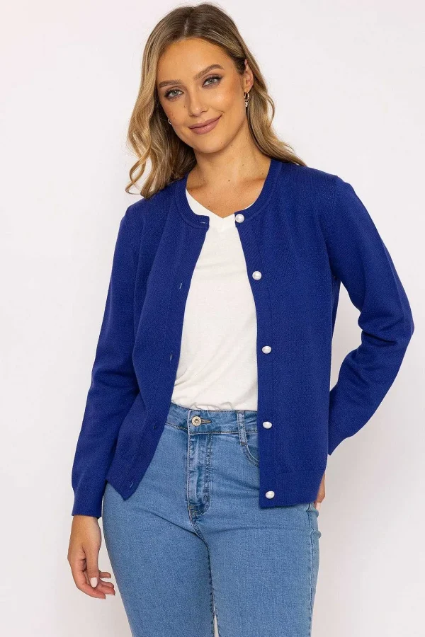 Kelly & Grace Weekend Heart Cardigan In Navy*Women Jumpers & Cardigans