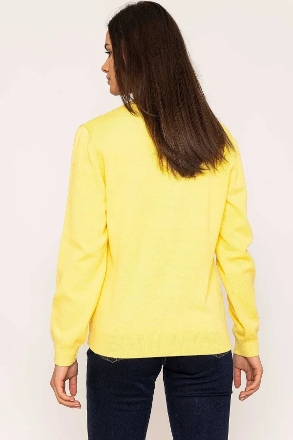 Kelly & Grace Weekend Heart Cardigan In Yellow*Women Jumpers & Cardigans
