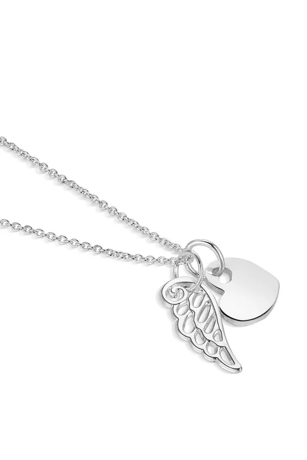 Newbridge Silverware Jewellery Heart With Angel Wing Pendant* Boxed Gifts