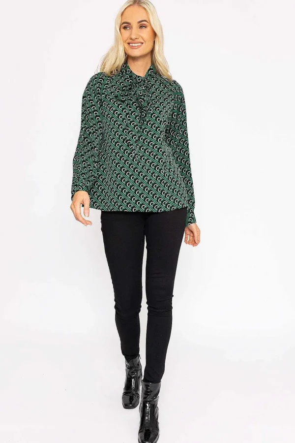 Rowen Avenue Heritage Print Blouse In Green*Women Tops & Blouses