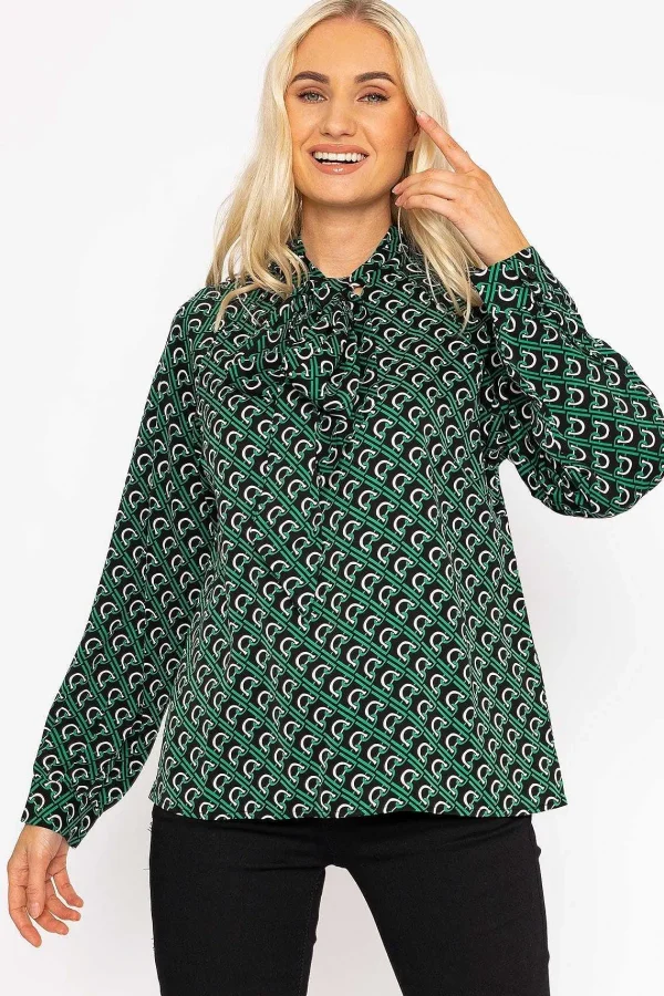 Rowen Avenue Heritage Print Blouse In Green*Women Tops & Blouses