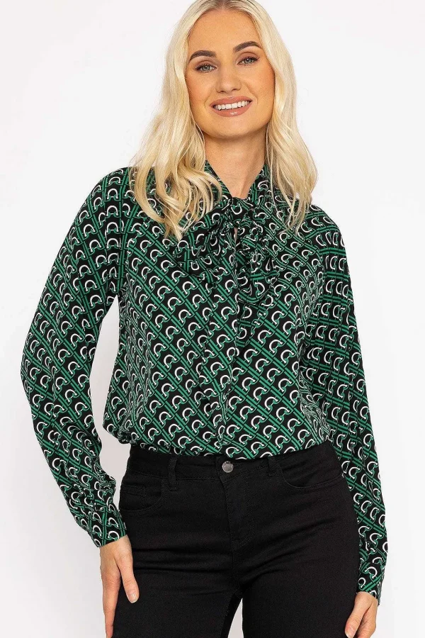 Rowen Avenue Heritage Print Blouse In Green*Women Tops & Blouses