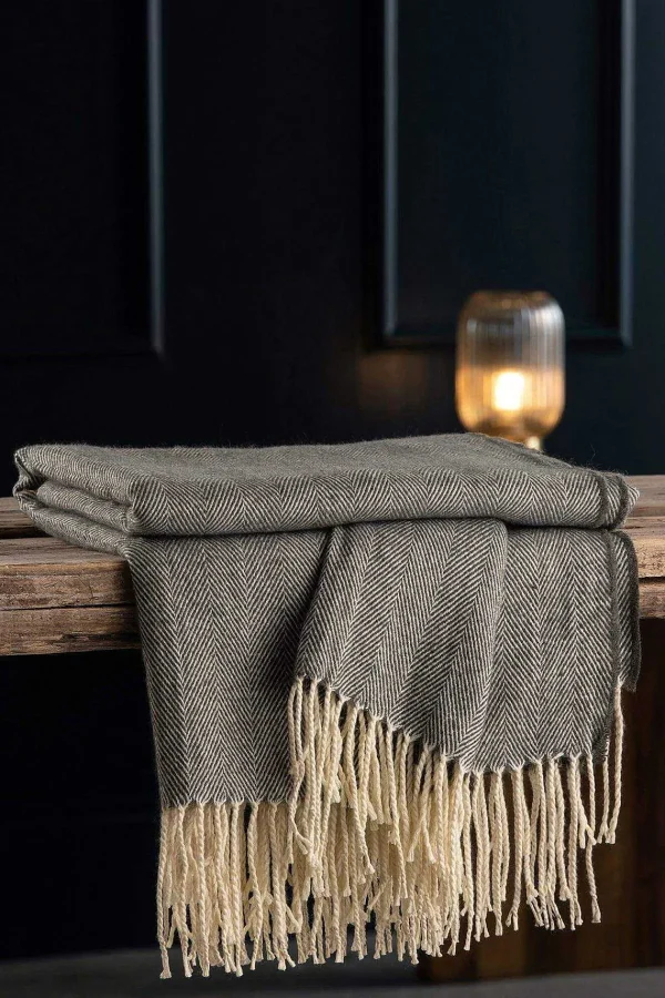 Galway Crystal Herringbone Knit Throw* Throws
