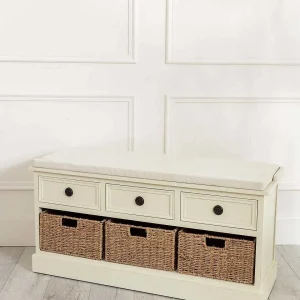 Carraig Donn HOME Hetty Cream Bench With Drawers* Homeware