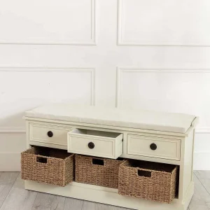 Carraig Donn HOME Hetty Cream Bench With Drawers* Homeware