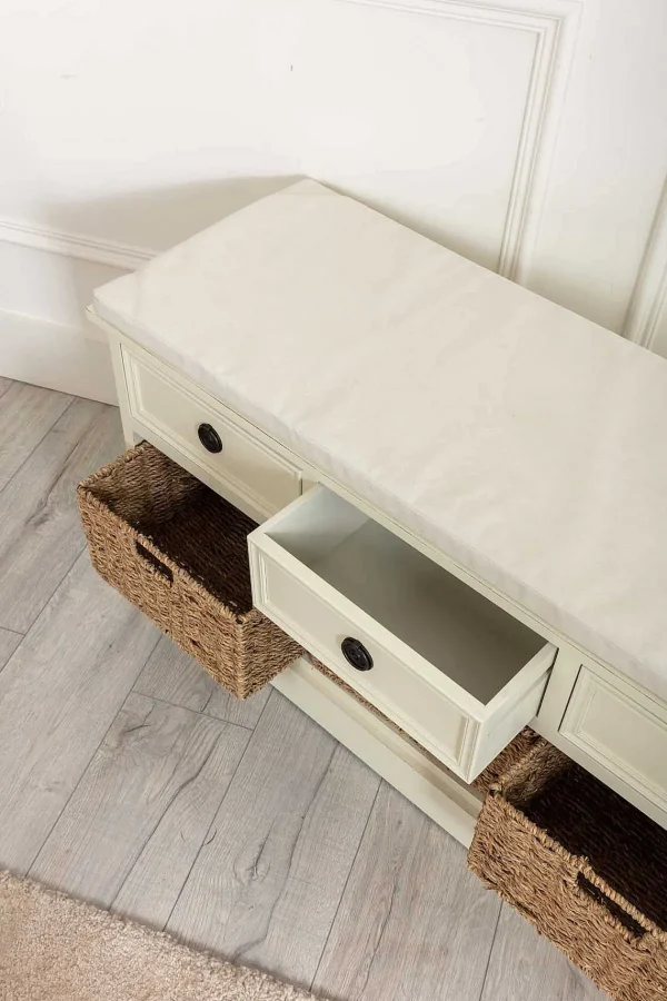 Carraig Donn HOME Hetty Cream Bench With Drawers* Homeware