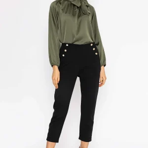 Pala D'oro High Waist Trousers In Black*Women Jeans & Trousers