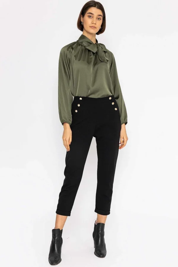 Pala D'oro High Waist Trousers In Black*Women Jeans & Trousers