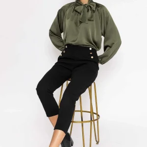 Pala D'oro High Waist Trousers In Black*Women Jeans & Trousers