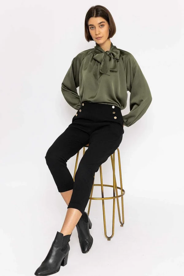 Pala D'oro High Waist Trousers In Black*Women Jeans & Trousers