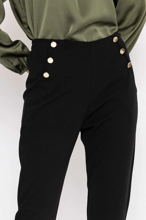 Pala D'oro High Waist Trousers In Black*Women Jeans & Trousers