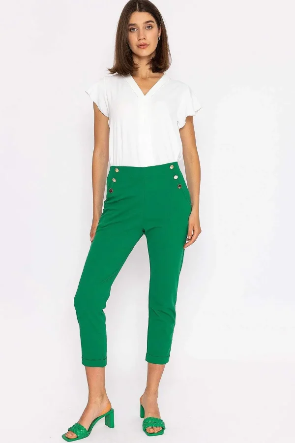 Pala D'oro High Waist Trousers In Green*Women Jeans & Trousers