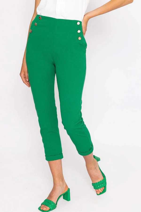 Pala D'oro High Waist Trousers In Green*Women Jeans & Trousers