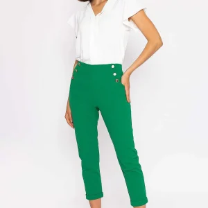 Pala D'oro High Waist Trousers In Green*Women Jeans & Trousers